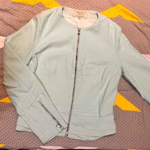 Zara Jackets & Coats Zara Mint Green Jacket Size L Poshmark
